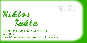miklos kukla business card